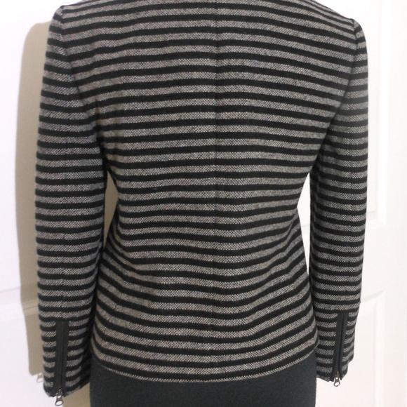 J CREW NWT Striped Tweed Scoopneck Jacket 2 $198 - Picture 7 of 9